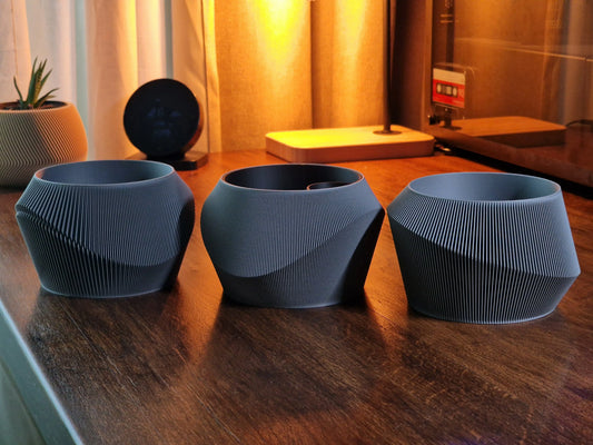 Wavy Facade – Japandi kvetináče s parametrickým reliéfom