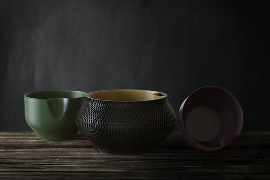 Woven Curve – kvetináč s pleteným reliéfom