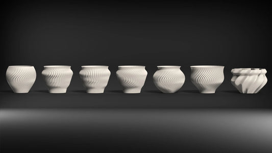 Elegant Planter – kvetináč s vlnitým reliéfom