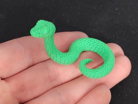 Pletený had – 3D tlačená dekorácia