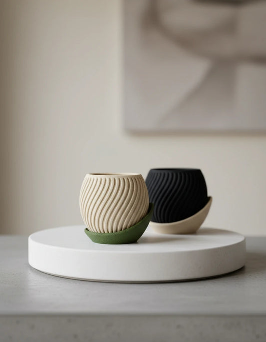 wavy planter · wrap around plate
