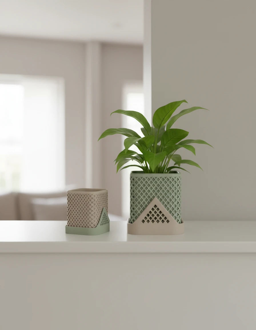 squared polygon planter · polygon plate
