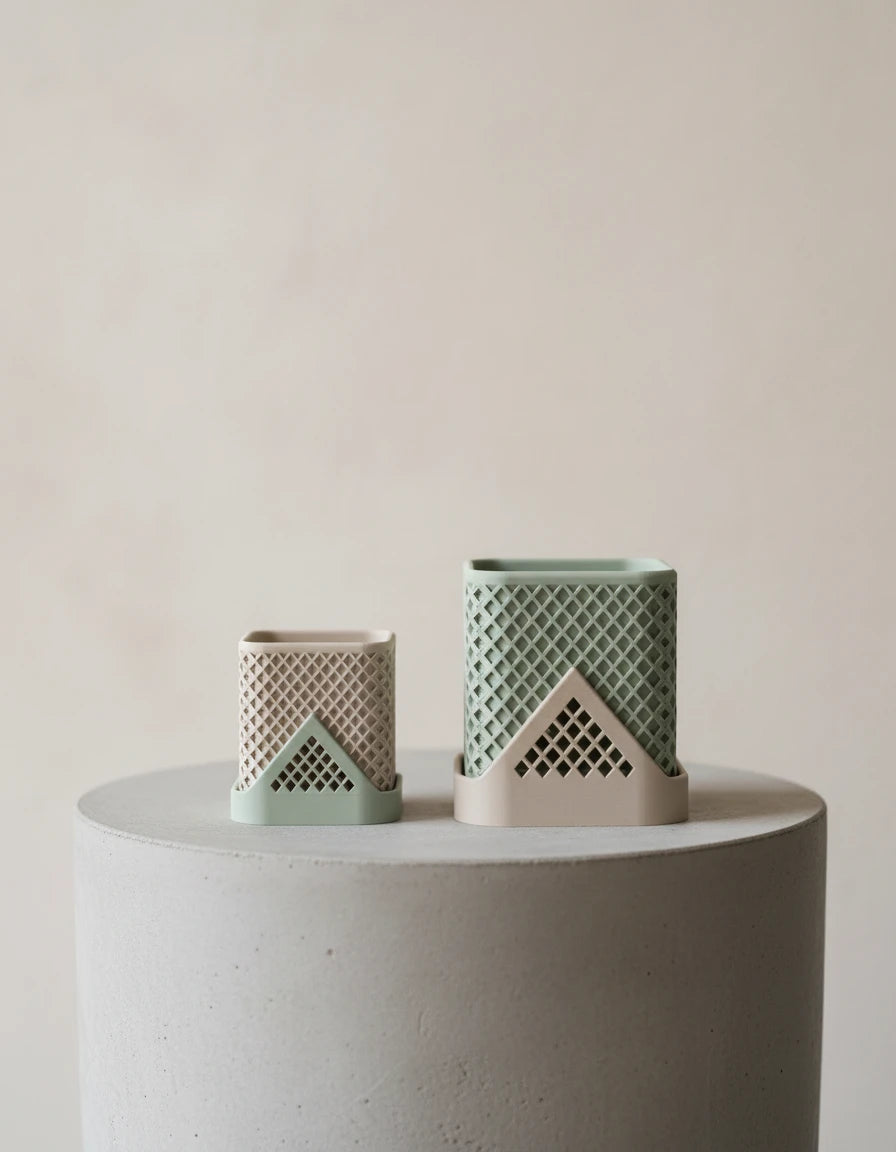 squared polygon planter · polygon plate