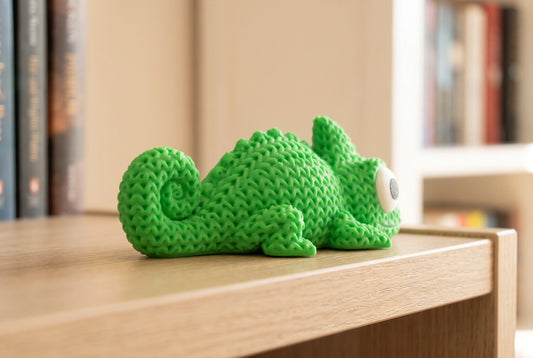 Pletený chameleón