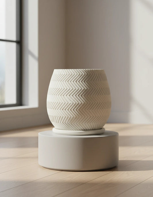 planter with zigzag pattern