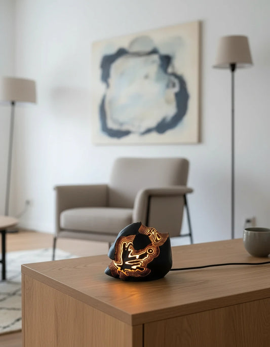 Magma Mini lampa detail prasklín