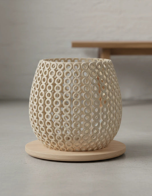 planter with circle pattern