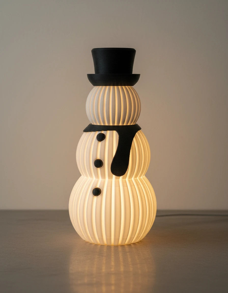 Vianočný snehuliak (na čajovú sviečku)