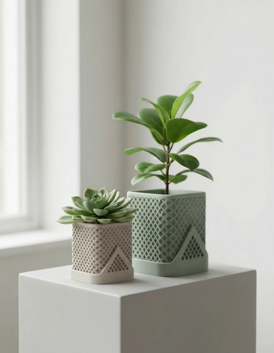 squared polygon planter · polygon plate