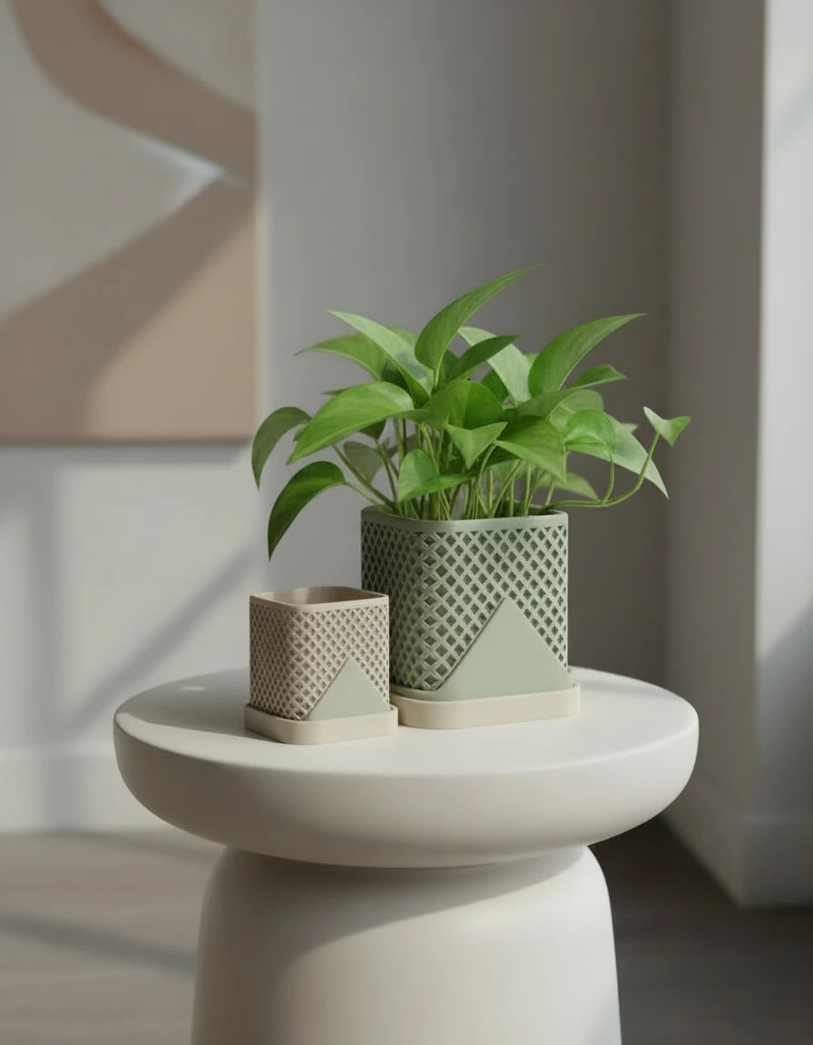 squared polygon planter · polygon plate