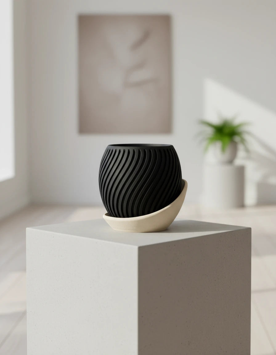 wavy planter · wrap around plate