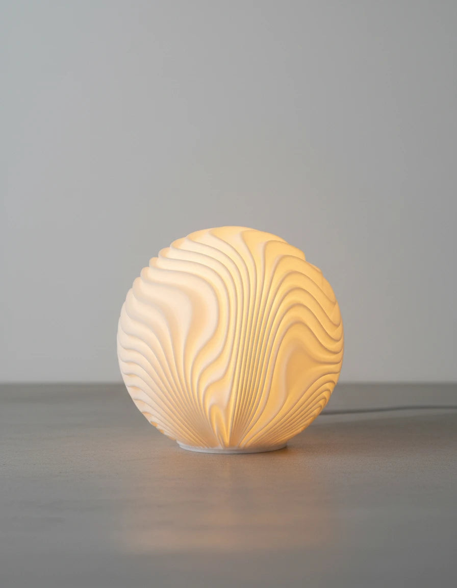 Leora Dune Sphere Lampa – organická 3D lampa LEORA od Printhia, pohľad 4