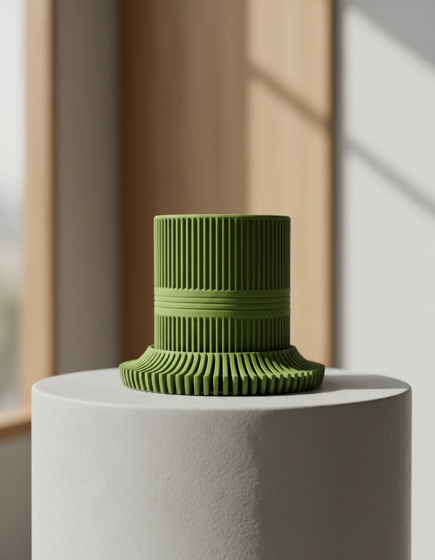 planter pot · ribbed plate