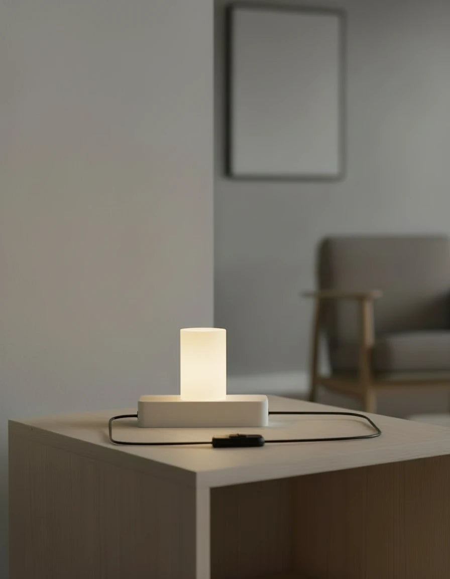 Lumira stojan rozmery: podstavec 12 cm x 2,5 cm, pätica 6 cm, kábel 150 cm s vypínačom