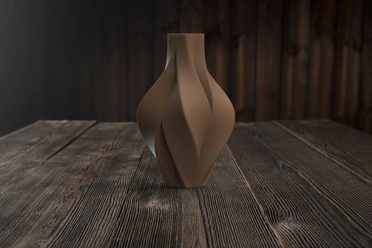 Modern Vase – plná vlnitá váza
