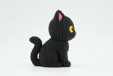 Pletená figúrka Black Cat Halloween