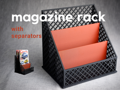 magazine rack · grid pattern