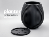 planter with vertical pattern