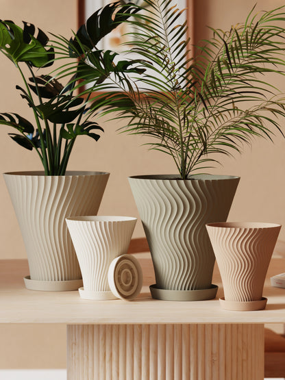 Kvetináč Scandi-Style Rippled