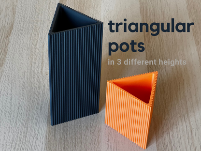 triangular pots with pattern