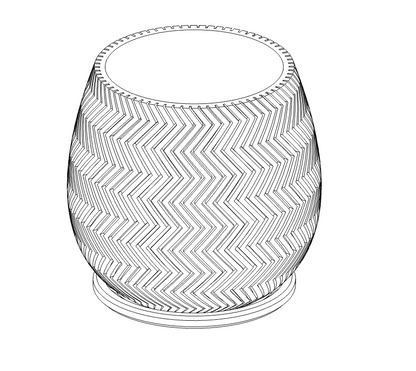 planter with zigzag pattern
