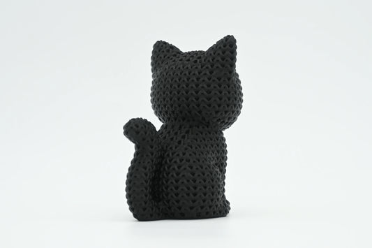 Pletená figúrka Black Cat Halloween