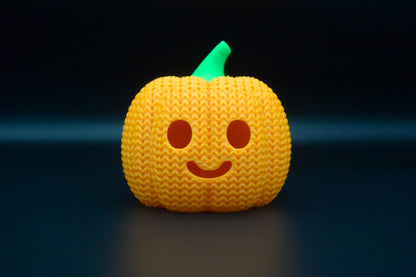 Pletená halloweenska tekvica Jack-O-Lantern