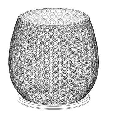 planter with circle pattern