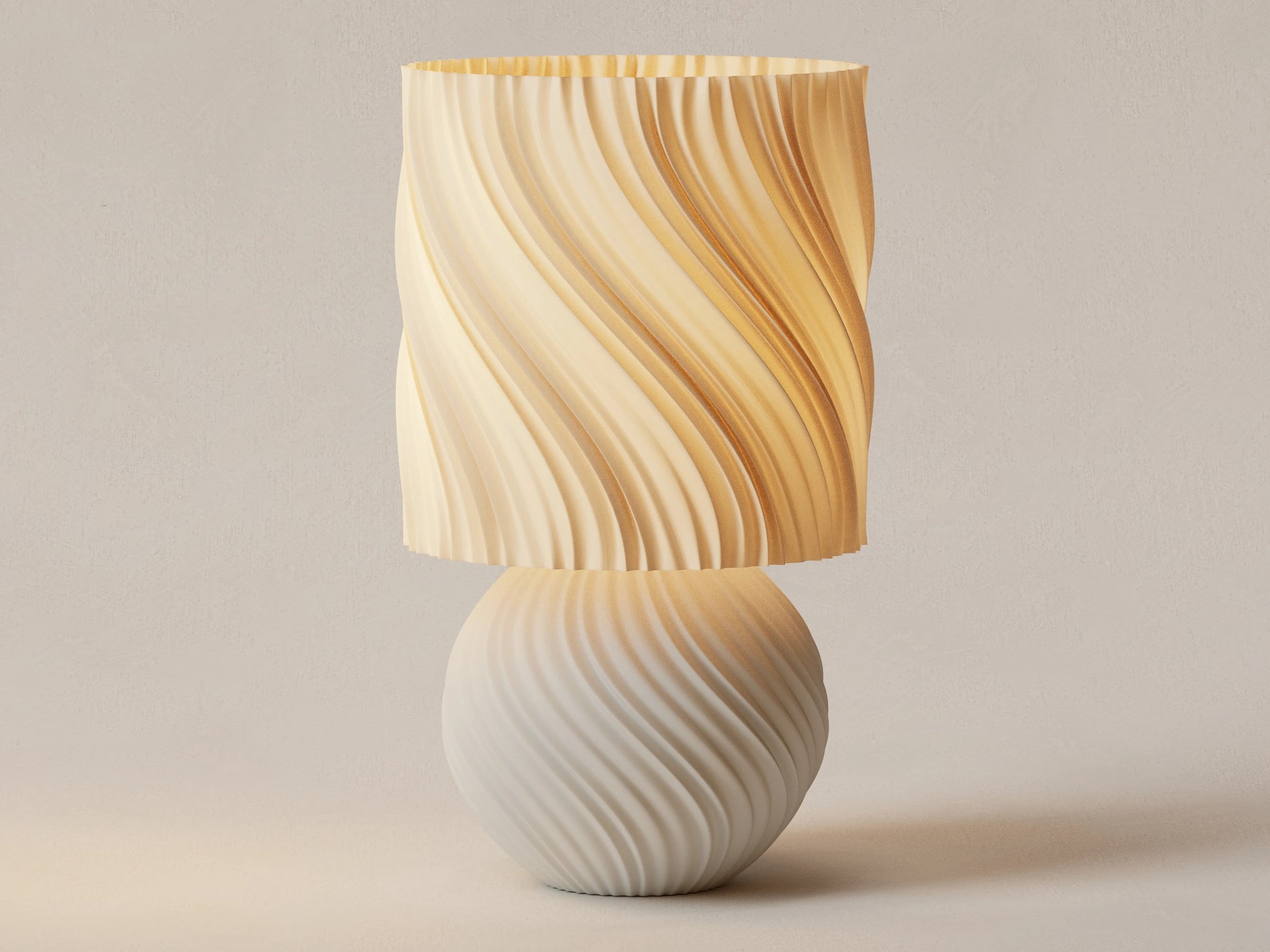 STONED Lamp – vlnitá Japandi stolová lampa