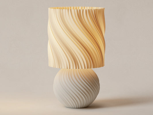 STONED Lamp – vlnitá Japandi stolová lampa