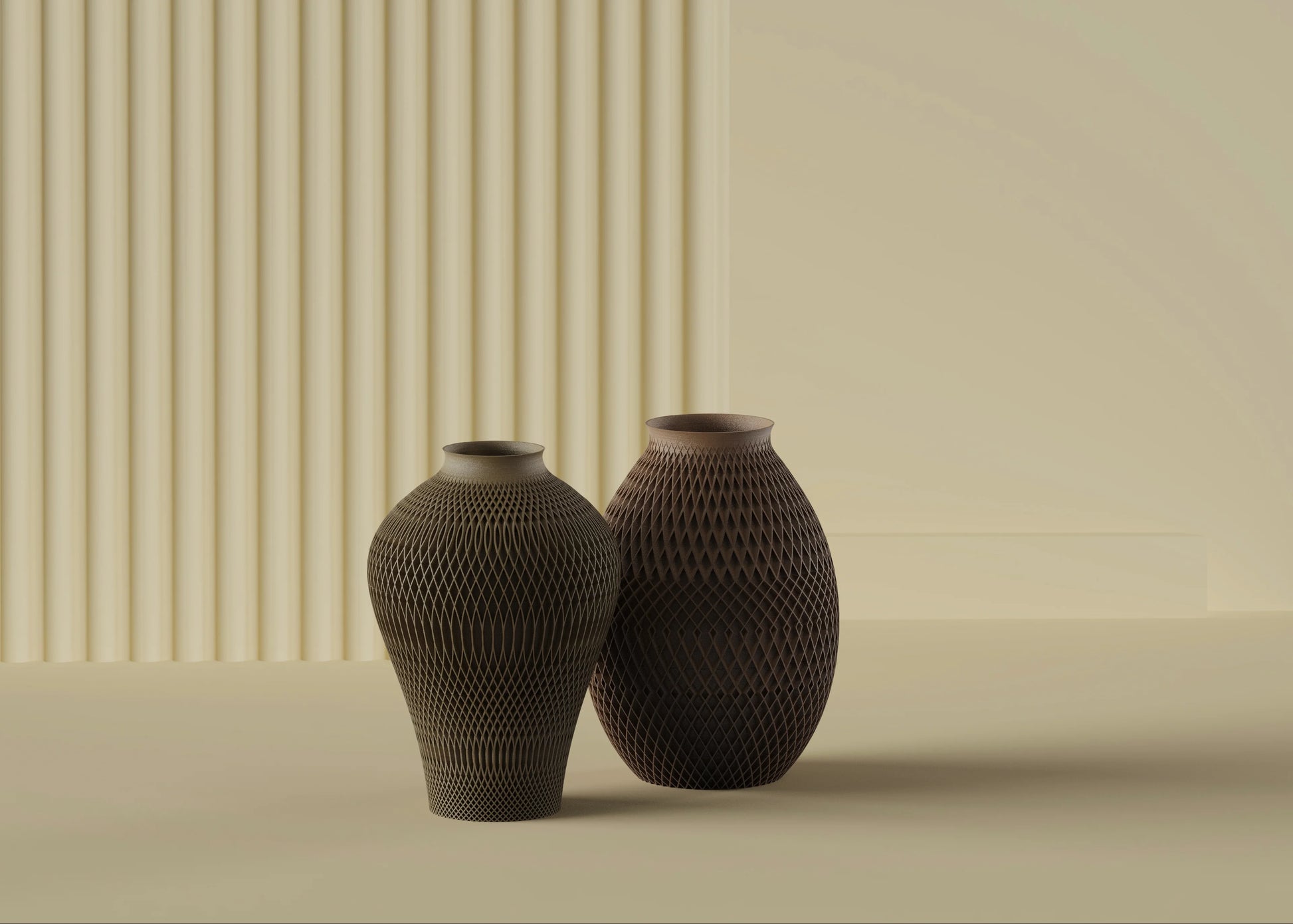 Organic Silhouette – sochárska váza s diamantovým vzorom