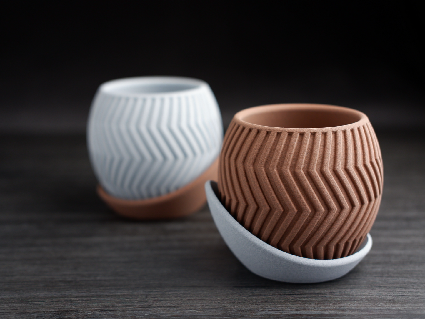 zig zag planter · wrap around plate