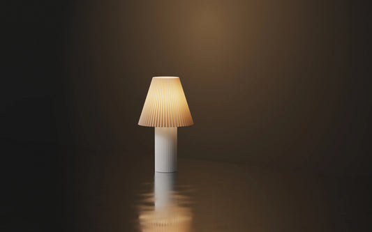Pleated Light – plisovaná stolová lampa pre IKEA STRALA
