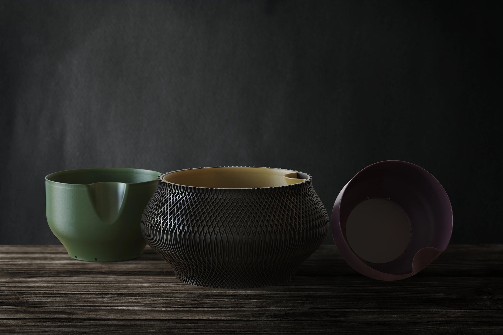 Woven Curve – kvetináč s pleteným reliéfom