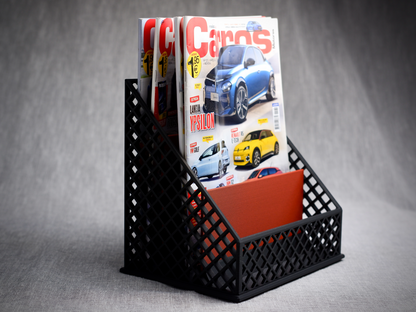 magazine rack · grid pattern