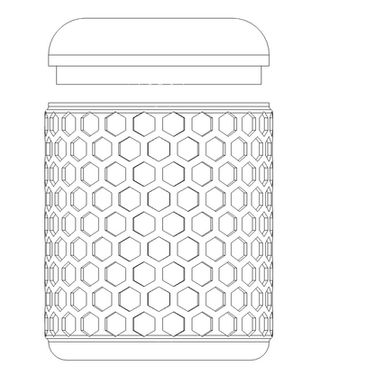 Ashtray for IQOS Heets with Hexagon pattern