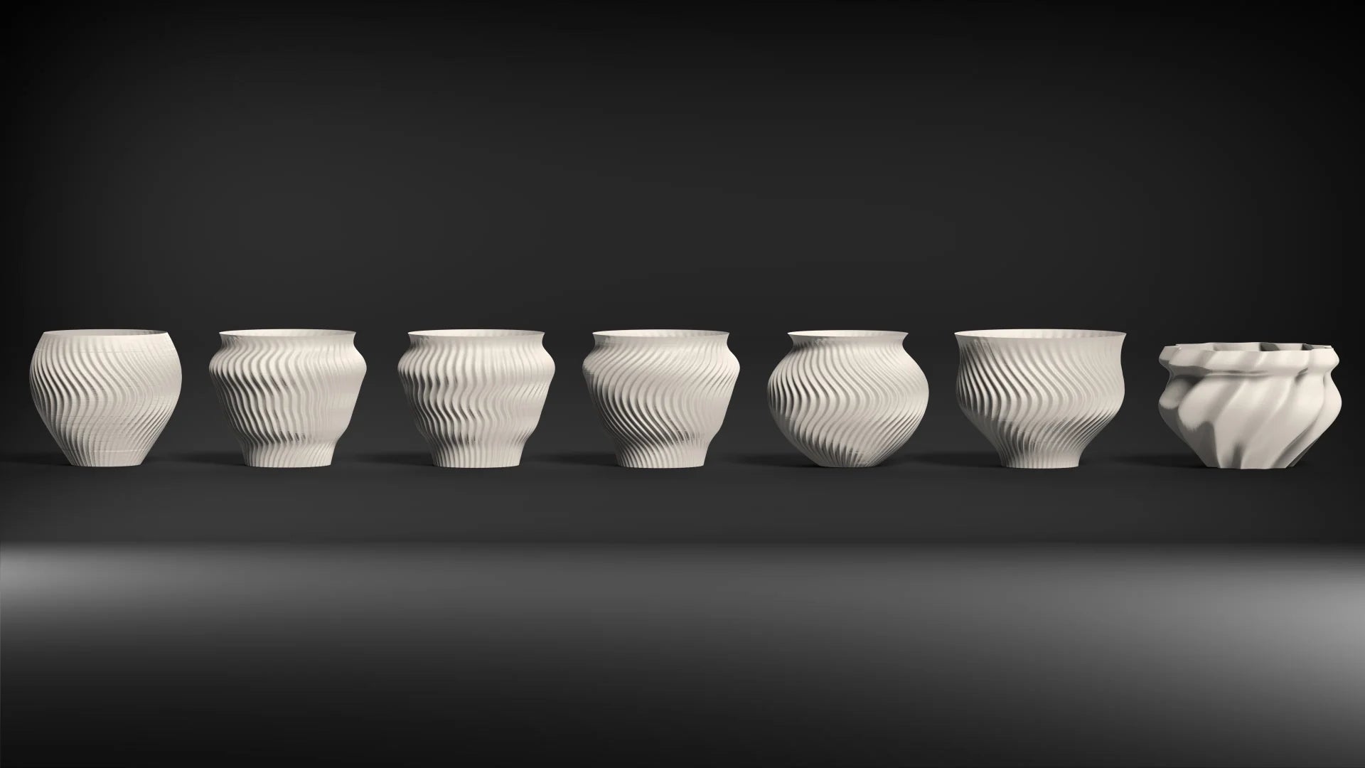 Elegant Planter – kvetináč s vlnitým reliéfom