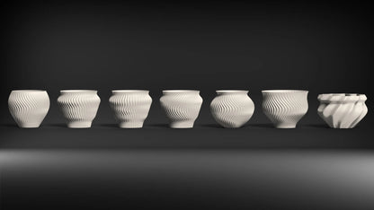 Elegant Planter – kvetináč s vlnitým reliéfom