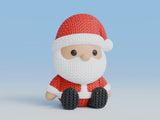 Pletený sediaci Santa Claus