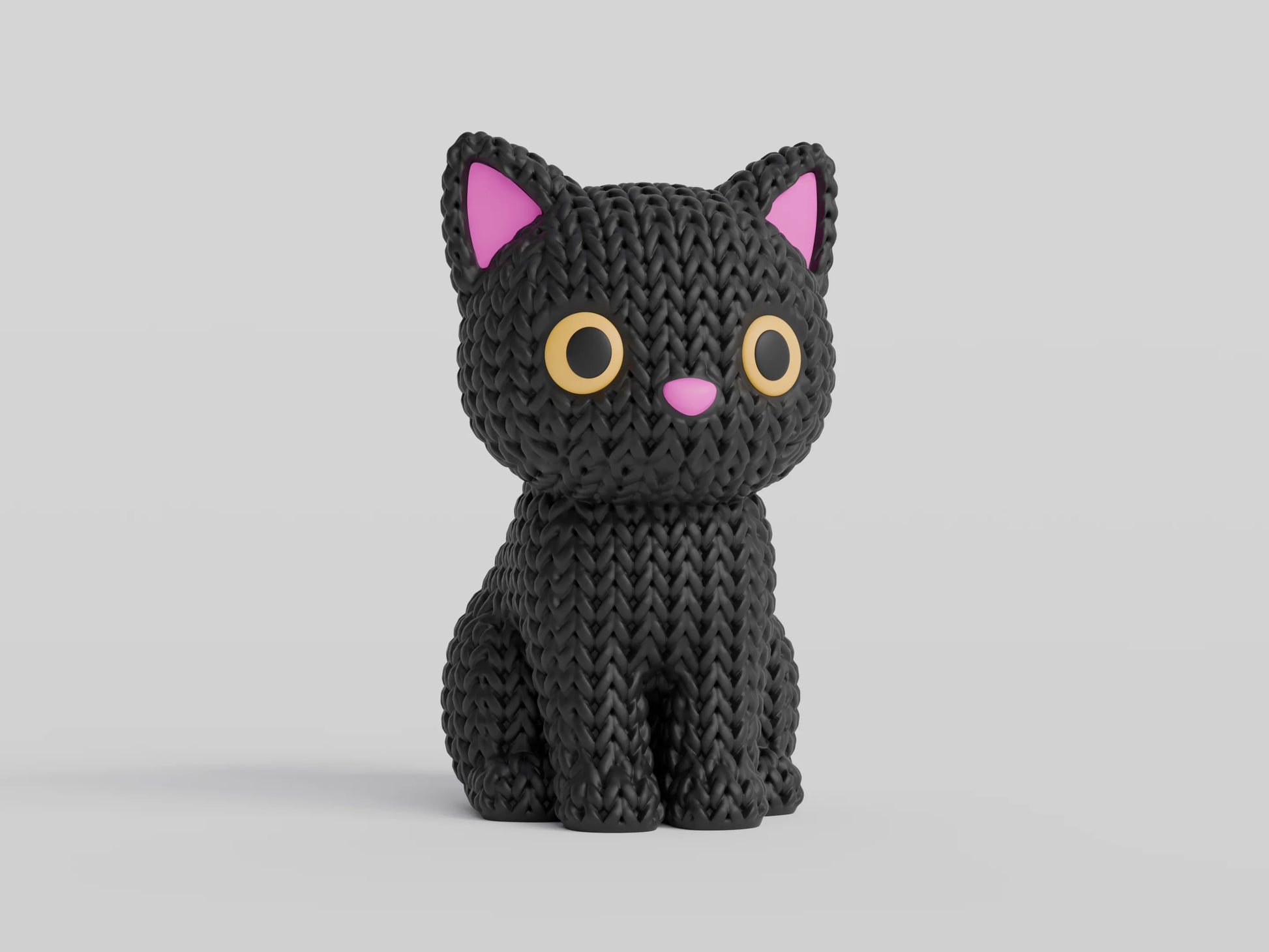 Pletená figúrka Black Cat Halloween