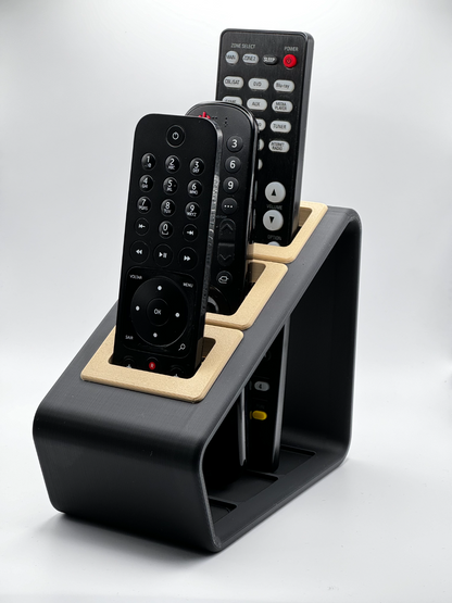 remotes holder with inserts