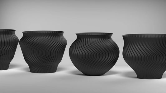 Elegant Planter – kvetináč s vlnitým reliéfom