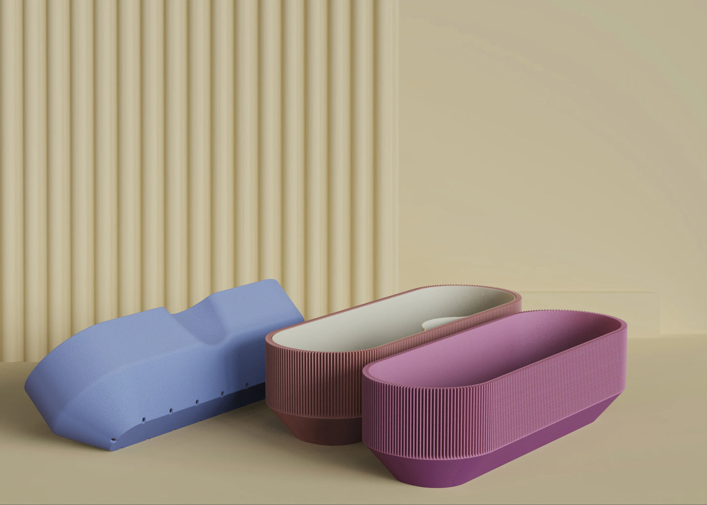 Triple Planter – trojkomorový kvetináč so zavlažovaním