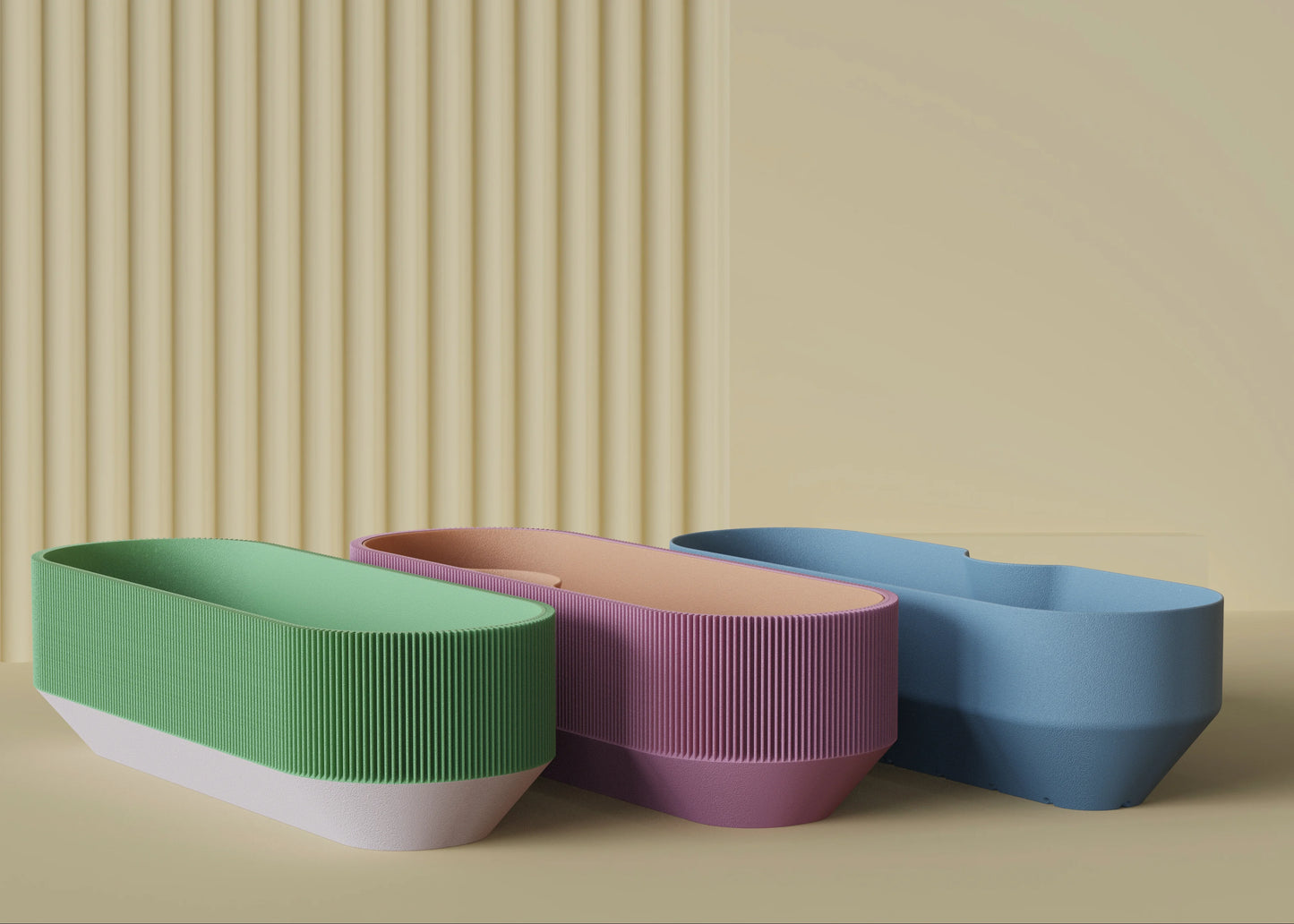 Triple Planter – trojkomorový kvetináč so zavlažovaním
