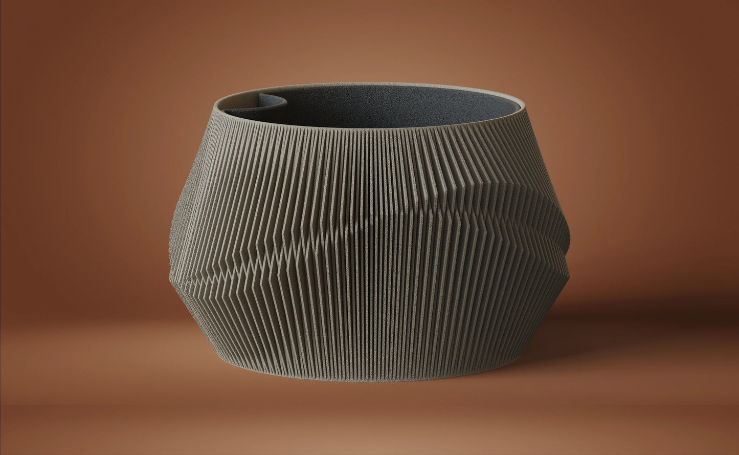 Wavy Facade – Japandi kvetináče s parametrickým reliéfom