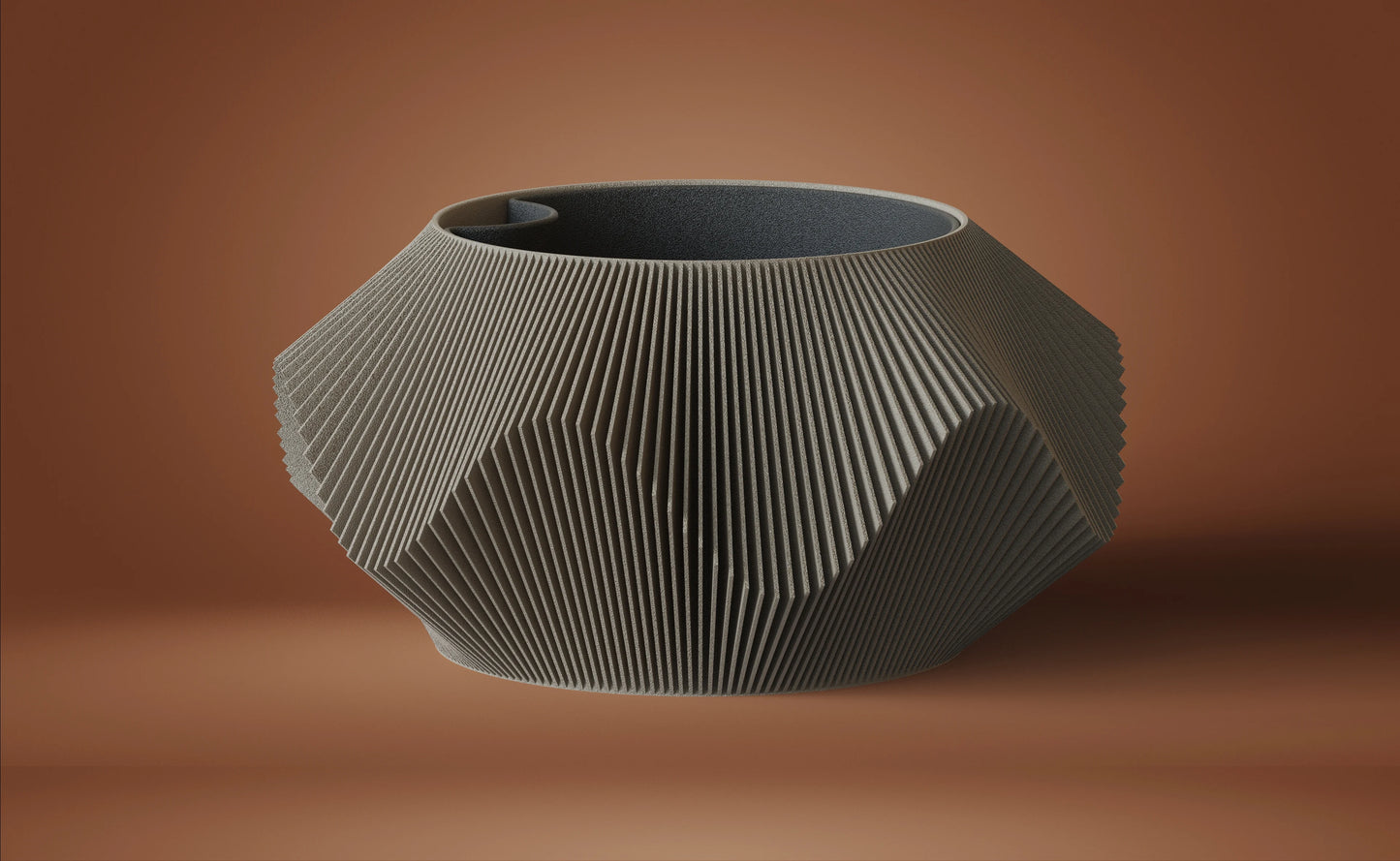 Wavy Facade – Japandi kvetináče s parametrickým reliéfom