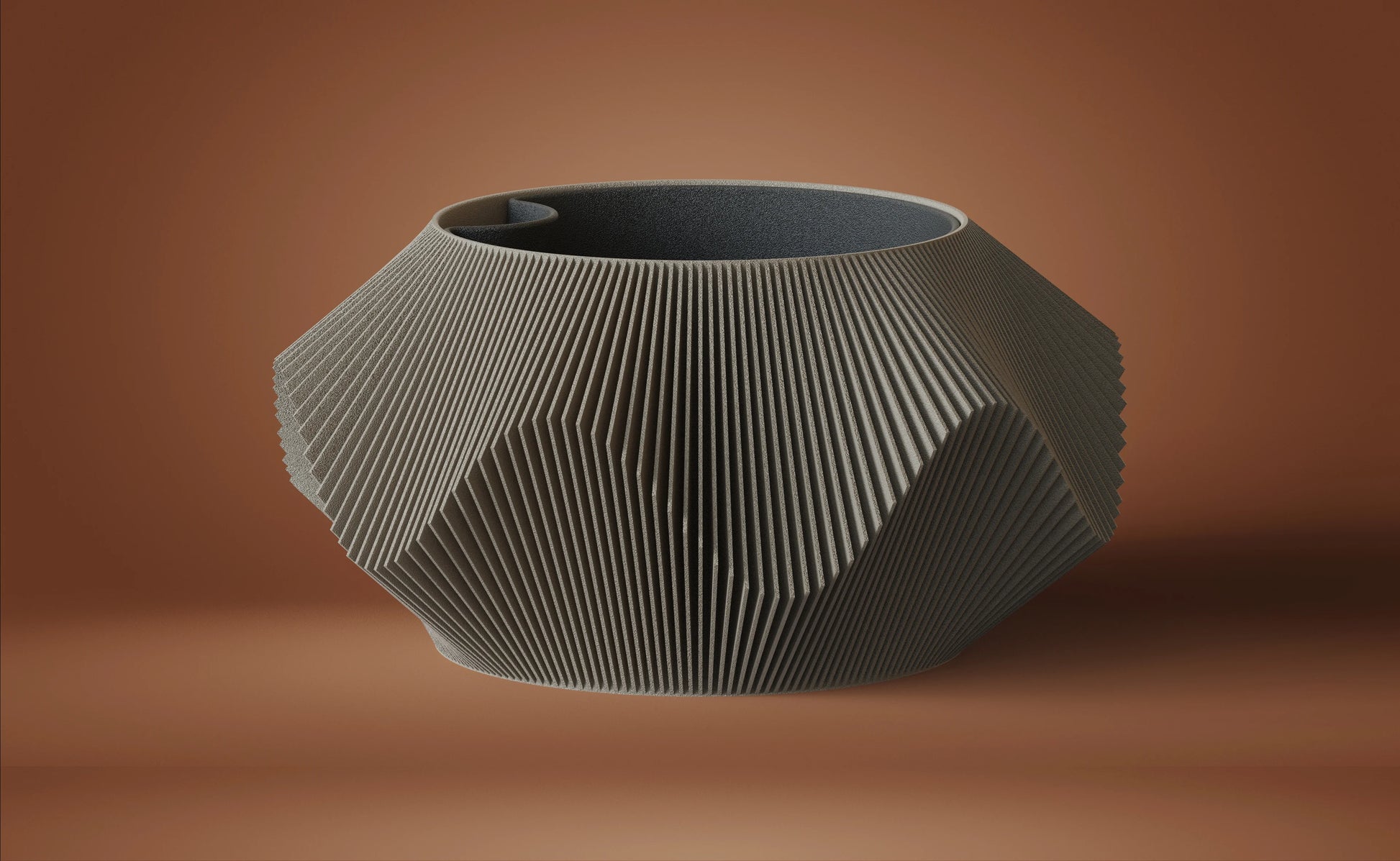 Wavy Facade – Japandi kvetináče s parametrickým reliéfom