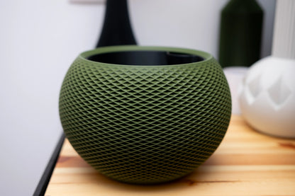 SFERA #2 – organický kvetináč s geometrickým reliéfom