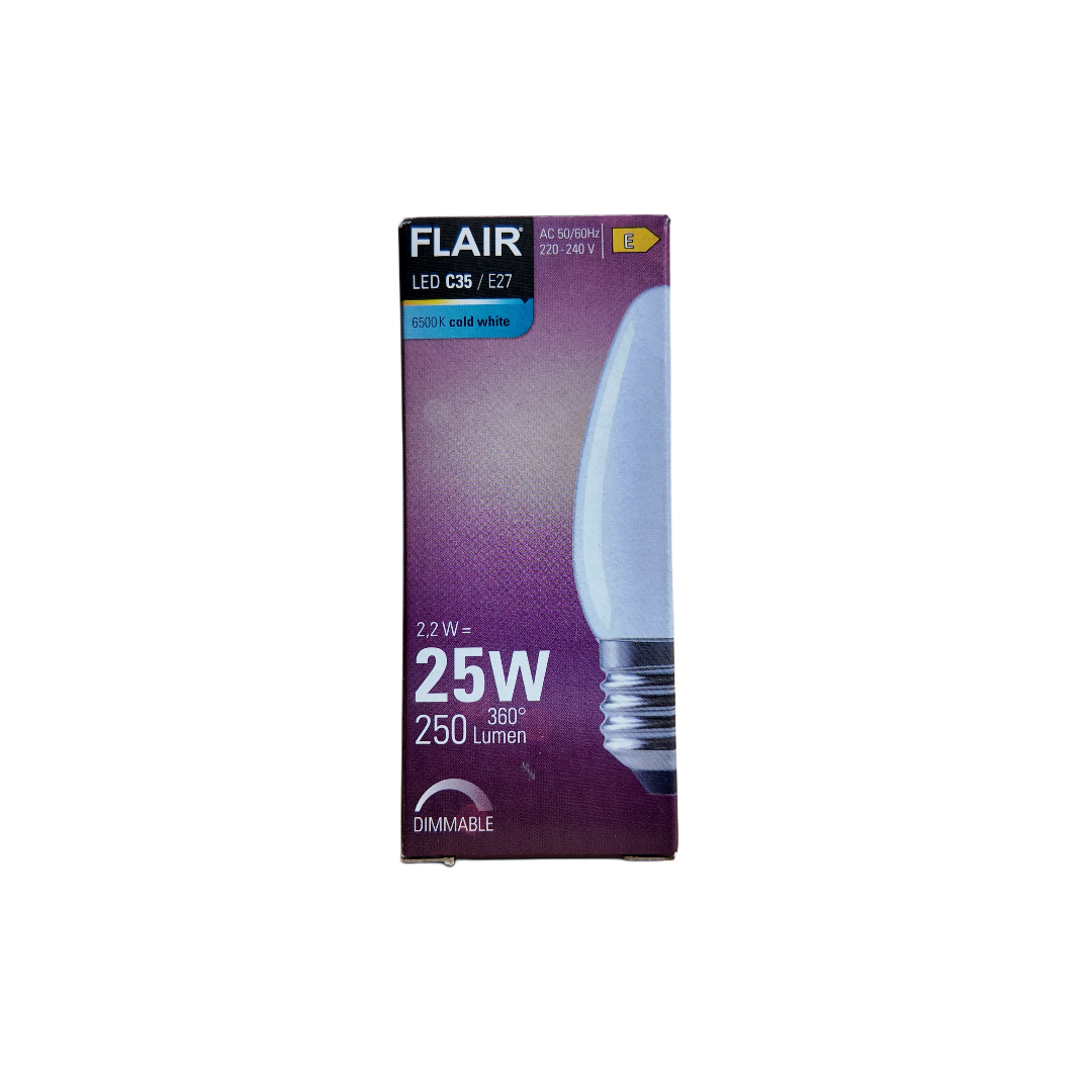 Flair LED žiarovka E27/C35 25W 250lm – dizajnová 3D lampa od Printhia, pohľad 2