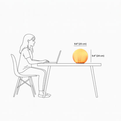 Leora Dune Sphere Lampa – organická 3D lampa LEORA od Printhia, pohľad 2
